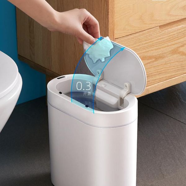 

waste bins creative trash can kitchen smart sensor nordic style paper bin living room cubo basura cocina garbage holder di50ljt