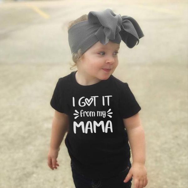 

i got it from my mama funny kids boys girls short sleeve letters printed t shirt casual children fashion, Blue