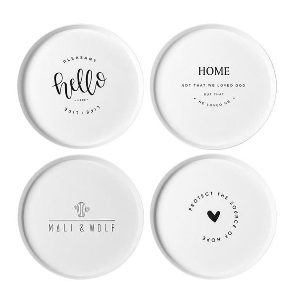 

kitchen storage & organization nordic plastic round tray food fruit dessert plate snack trays