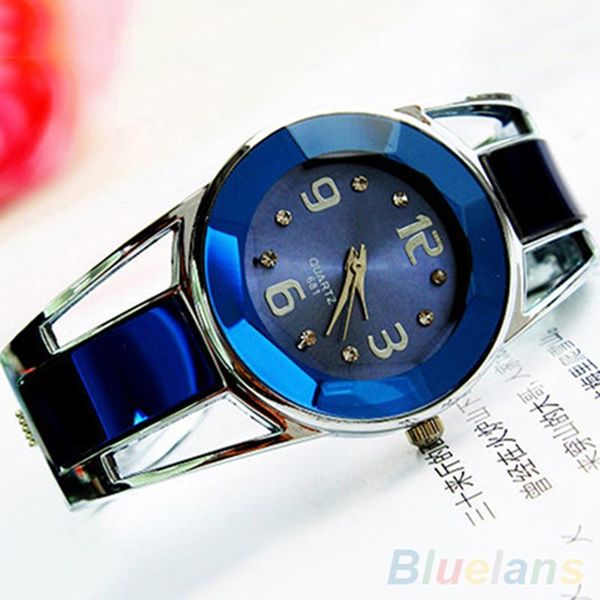 

wristwatches brand women fashion opening end quartz analog round case bracelet bangle wrist watch female, Slivery;brown