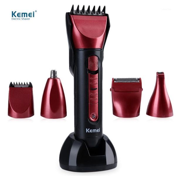 

professional 5 in 1 washable multi-functional hair trimmer cordless clipper with scissors comb awls for barber1