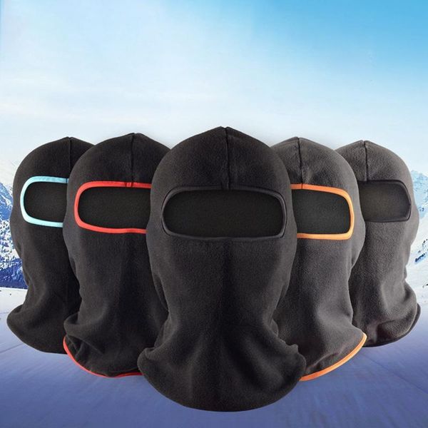 

1pc winter thermal fleece ski full face cover snowboard scarfs outdoor sport windproof cycling hiking headgear balaclava caps & masks, Black