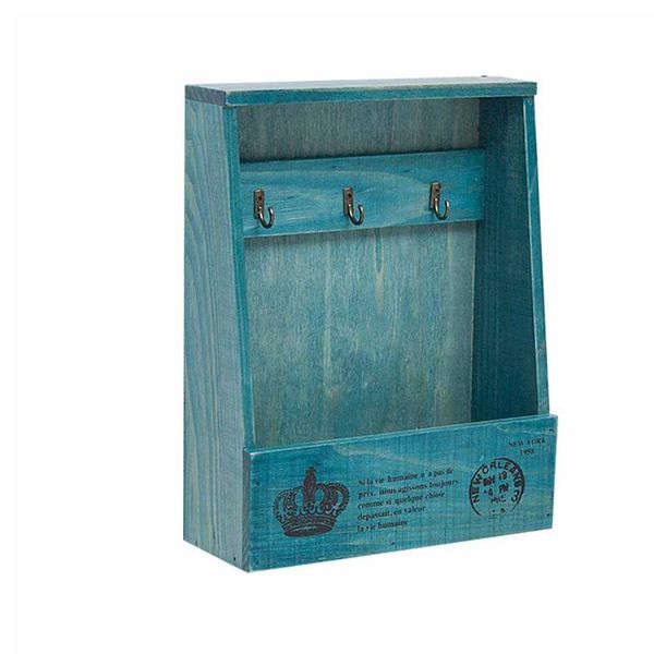 

hooks & rails key holder,retro hook storage wooden box creative home wall decor