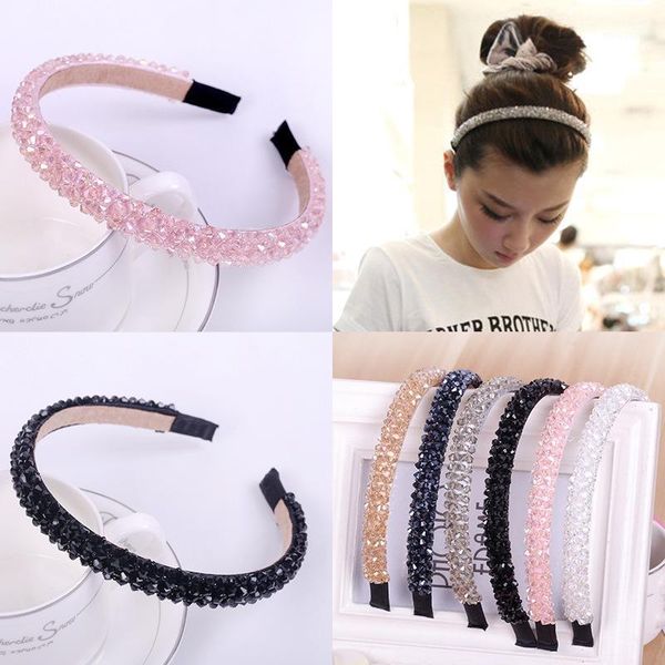 

korean fashion artificial crystal woman headband wash hair band student accessories headdress does not hurt1