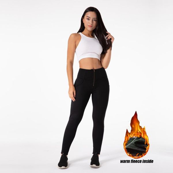 

women's leggings shascullfites bum lifting ladies high waist active fitness for women winter fleece lined pants, Black