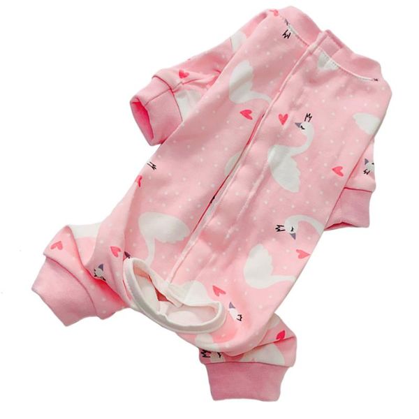 

swan pattern pet anti-lick costume clothes recovery suit cat costumes