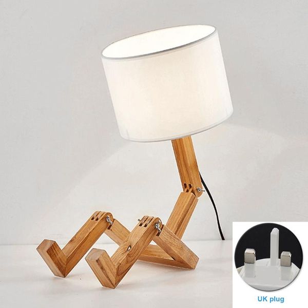 

table lamps flexible robot shaped for bedroom led lamp home office folding reading light working learning e27 nordic modern students