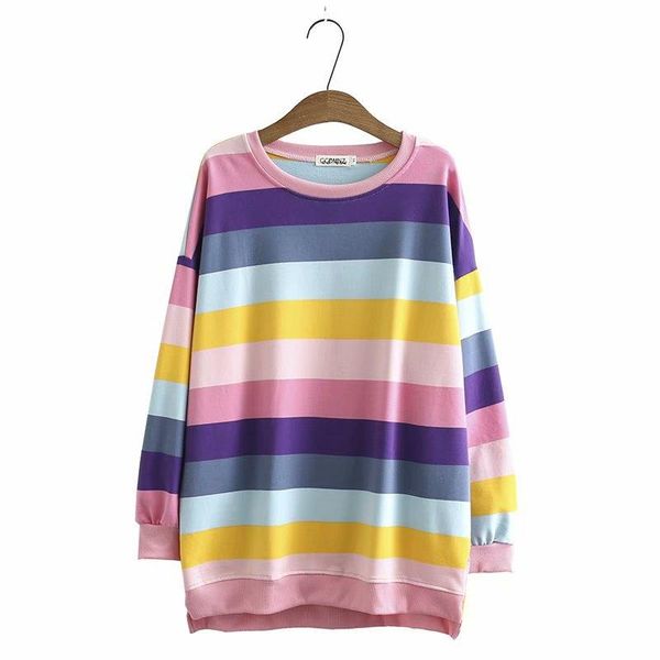 

plus size xl-3xl fashion striped loose comfortable women's hoodie long sleeved spring autumn oversized pullovers hoodies & sweatshirts, Black