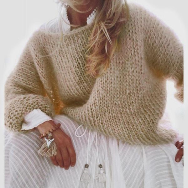 

sweaters v neck women loose pullover autumn winter lantern sleeve female sweater oversized ladies jumper standa, White;black