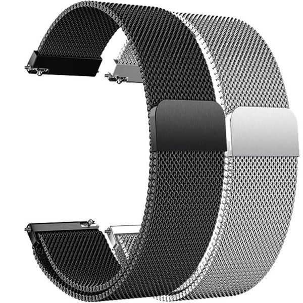 

watch bands for galaxy active 2 40mm 44mm band milanese loop wristband 20mm stainless steel strap bracelet active2, Black;brown