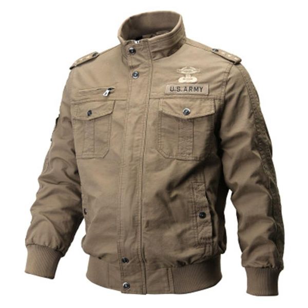 

men's jackets casual jacket men 2021 spring autumn army military mens coats male outerwear windbreaker slim fit stand collar coat, Black;brown