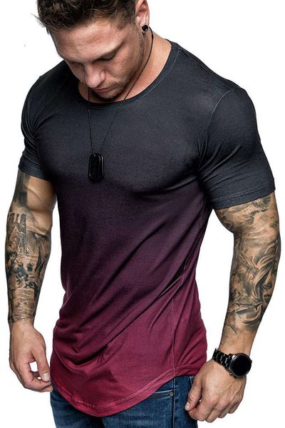 

summer men's tapered short sleeve t-shirt fashion brand t-shirt, White;black