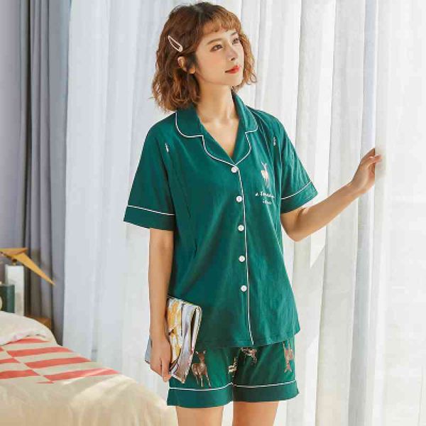 

sleepwear 2062# summer thin cotton maternity nursing sleepwear sets short sleeve shorts feeding pajamas suits for pregnant women pregnancy, Black;red
