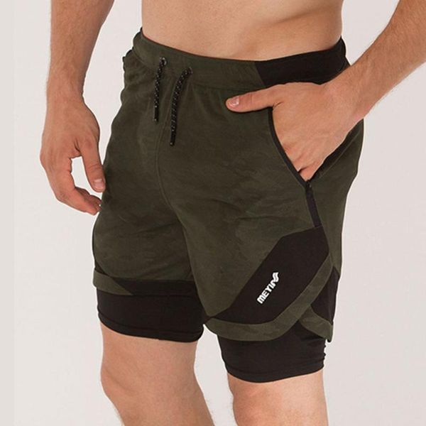 

men 2 in 1 gyms fitness shorts summer casual quick dry short pants male jogger workout beach crossfit sweatpants bottoms men's, White;black