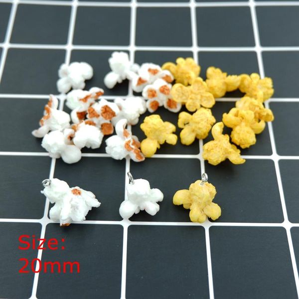 

charms resin popcorn pendants for diy decoration bracelets necklace earring key chain jewelry making, Bronze;silver