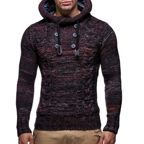 

men's sweaters long sleeve turtleneck men sweater pullover plus size autumn winter warm hooded solid color slim knitted streetwear male, White;black