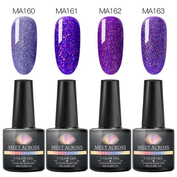 

nail art kits meet across 4pcs gel polish set uv for manicure long lasting kit soak off varnishes lacquer