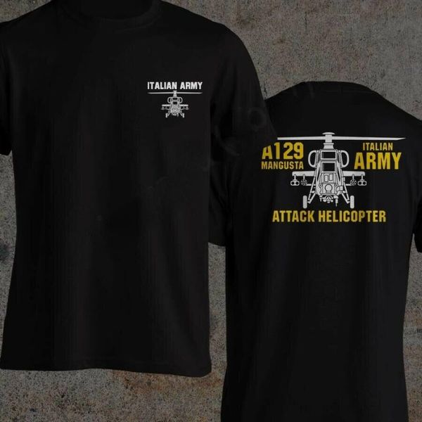 

men's t-shirts a129 italian army chopper attack helicopter men t-shirt military tees short casual 100% cotton shirts size s-3xl, White;black
