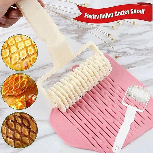 

baking mesh cutter plastic knife wheel pasta lattice roller dough biscuit pie home cookie tools & pastry