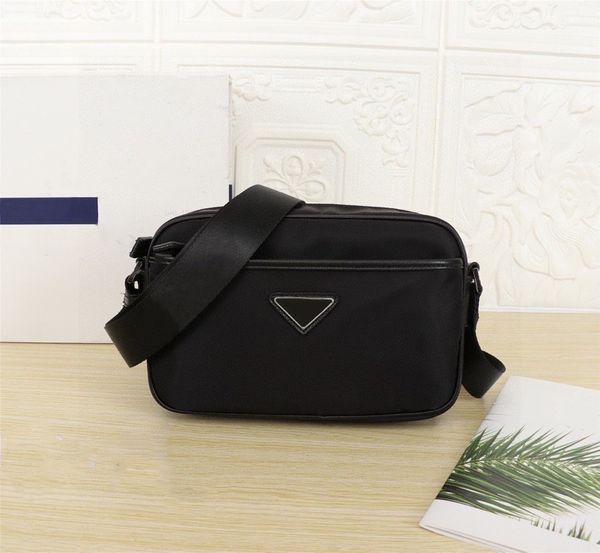 

black nylon canvasone-shoulder messenger bag multifunctional portable fashion simple casual change backpack