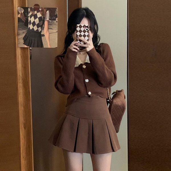 

women's knits & tees cardigan sweater early autumn jacket 2021 spring and khaki korean knitted, White