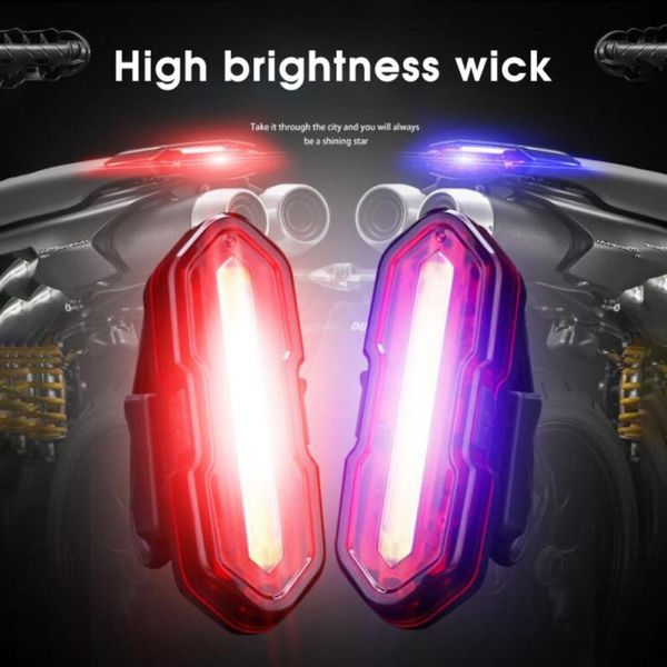 

bike lights two modes bicycle light waterproof rear tail led usb rechargeable cycling portable accessories
