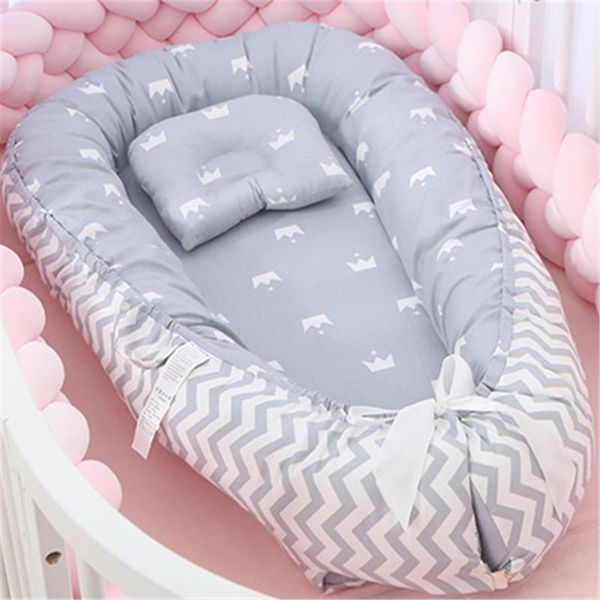 

baby cribs born cotton sleeping bed portable crib infant cradle cot nursery bassinet travel with pillow cushion