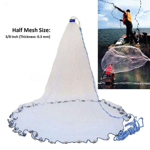 

fishing net monofilament gill network cast folding durable accessories float trap
