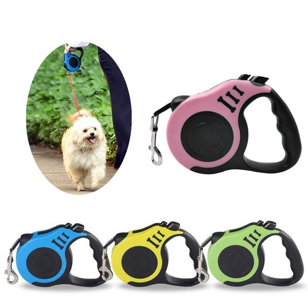 

/ 5m pure color automatic retractable dog leash pet cat small and medium tool collars & leashes