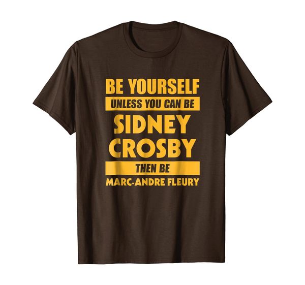 

be yourself unless you can be marc-andre fleury t-shirt, White;black