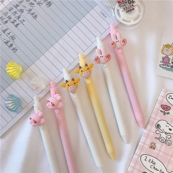 

gel pens 6pcs/set cow pen kawaii school supplies ink stationery office suppliers kids gifts