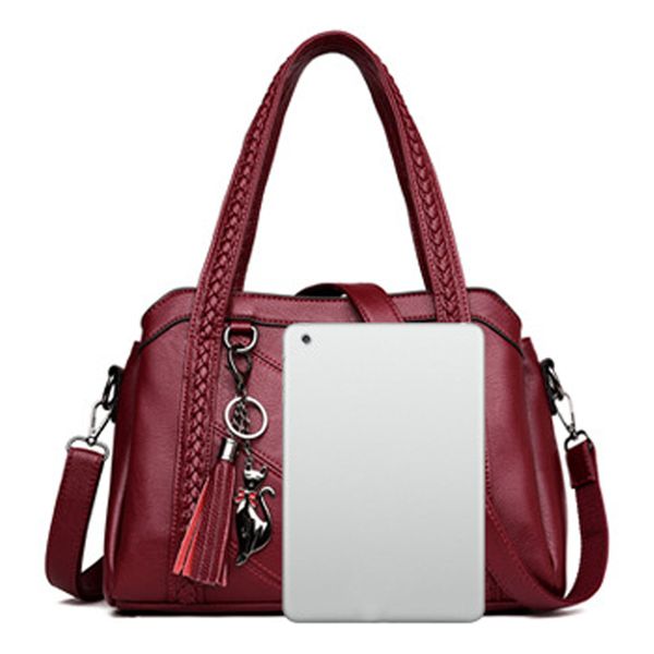

luxury designer leather handbags a main women crossbody messenger casual tote sac shoulder bag female lj210203
