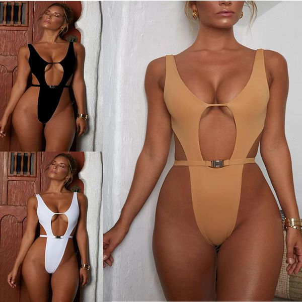 

one piece bikini, White;black