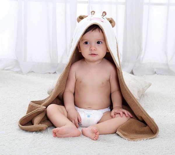 

blankets & swaddling baby bath towel 90*90cm born with hood cartoon coral fleece infant towels blanket bathrobe