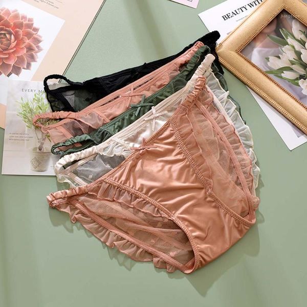 

women's panties 1pc seamless lace edge embroidery briefs low-waist mesh for women breathable soft summer, Black;pink