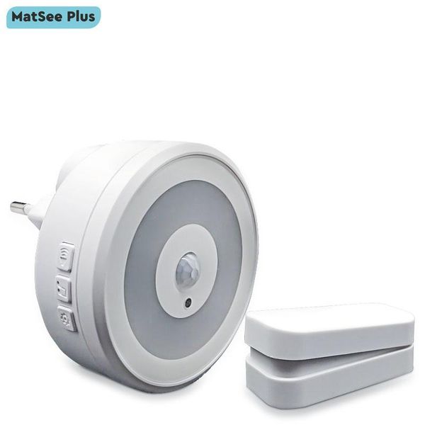 

smart home control no battery wireless doorbell intelligent waterproof self-powered led night light 150 meters eu push button plug