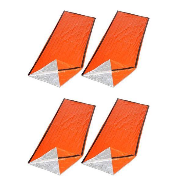 

reusable emergency sleeping bag survival blanket camping tent thermal waterproof outdoor equipment car sponge