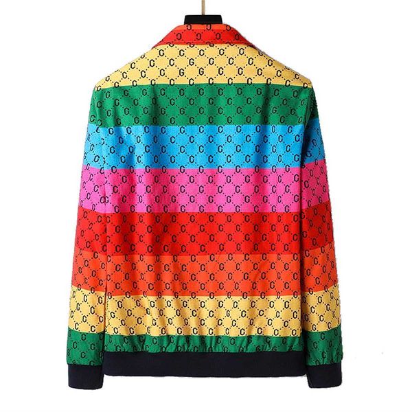 

2022sshao mens designer jacket striped slim print pocket wind casual baseball jackets zipper hoodies coats p-9, Black;brown