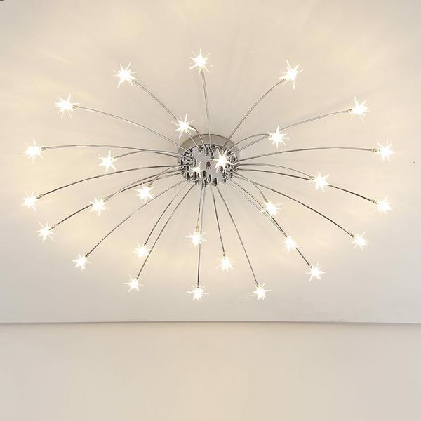 

ceiling lights modern glass chandelier bedroom lamp g4 bulb fixture star lustre led crystal lighting