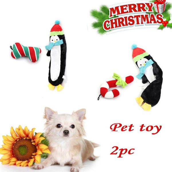 

cat toys 2pc pet sounding toy christmas shape design supplies gift dog double knot cotton kauwen cleaning tooth