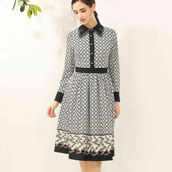 

spring/summer vintage female impression unique flowers thin shirt dress feminine fashion quality, Black;gray