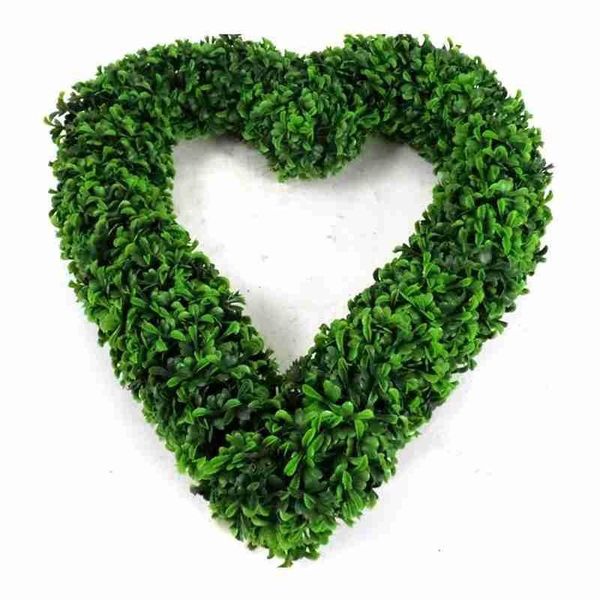 

decorative flowers & wreaths green heart-shaped wreath garland hanging heart wicker for wedding birthday party wall decoration
