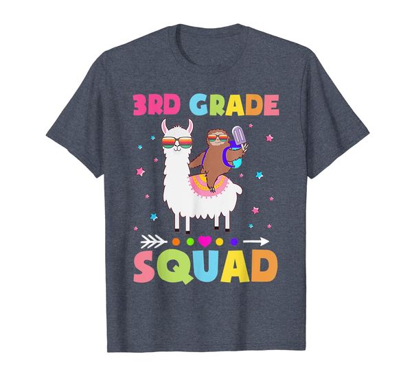 

Team 3rd Grade Squad Shirt LLama Sloth Back To School Gift, Mainly pictures