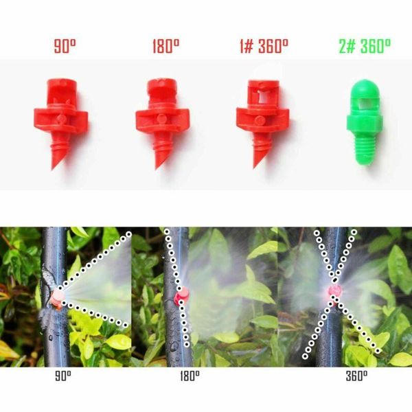 

watering equipments 5/25/100pcs ez clone machine hydroponic sprayer nozzle 90/120/180/360 degree