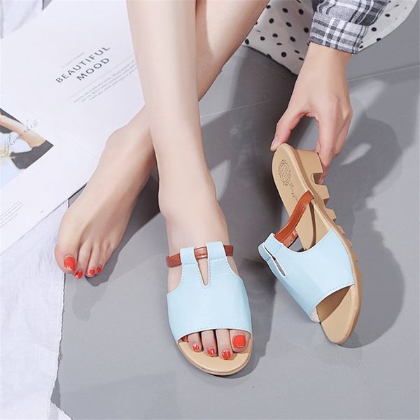 

womens shoes summer fashion outer wear wedge heel new thick-soled sandals out sandals and slippers1, Black