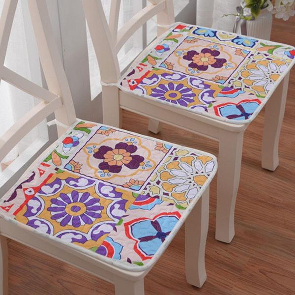 

cushion/decorative pillow colored flowers seat cushion square dining chair cotton pad office computer protective mat home decor non-slip cus