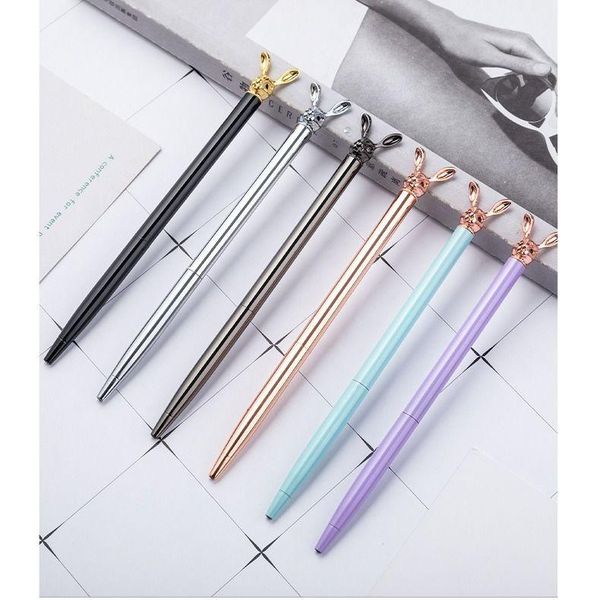 

ballpoint pens [4y4a] 10pcs modeling metal pen fashion cute simple advertising, Blue;orange