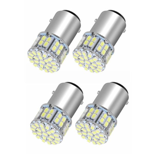 

car headlights 4pcs 6000k white 1157 50smd tail brake led lights bulb bay15d 12v