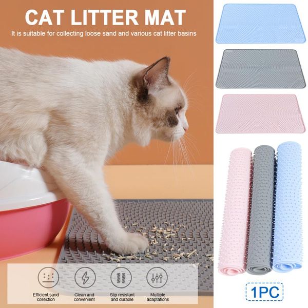 

feeding soft scratching tray easy clean cat litter mat pet dog floors non slip pad waterproof placemat folding beds & furniture