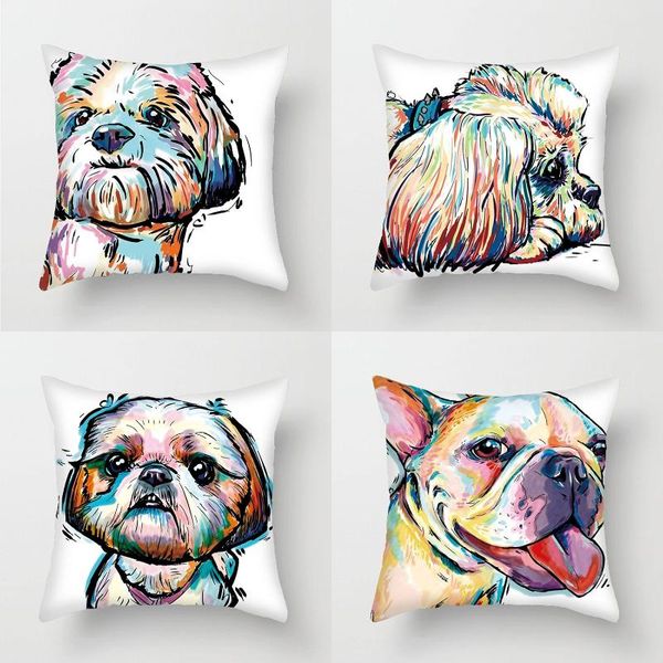 

pillow case 1pc durable throw with hidden zipper 45x45cm soft cushion covers doggy cover home decor